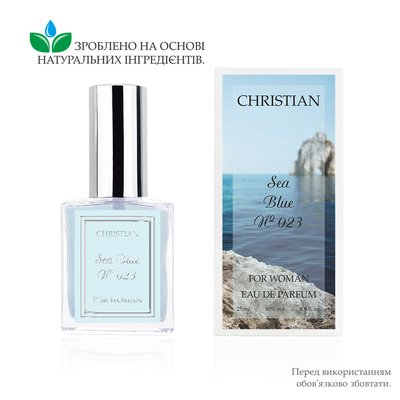 Парфумована вода для жінок «Sea blue» Christian 25 ml K-25 № 023 K-25w № 023 фото