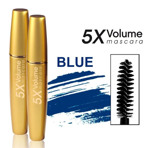 MM-0425 Тушь Gold Mascara Volume 5 X BLUE (цветная) (уп-4 шт) MM-0425 Blue фото