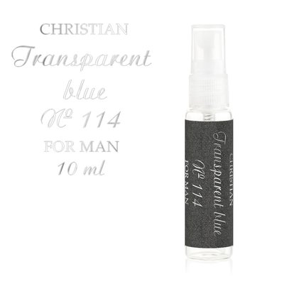 Парфумована вода для чоловіків (міні) «Transparent blue» Christian 10 ml K-10 № 114 K-10m № 114 фото